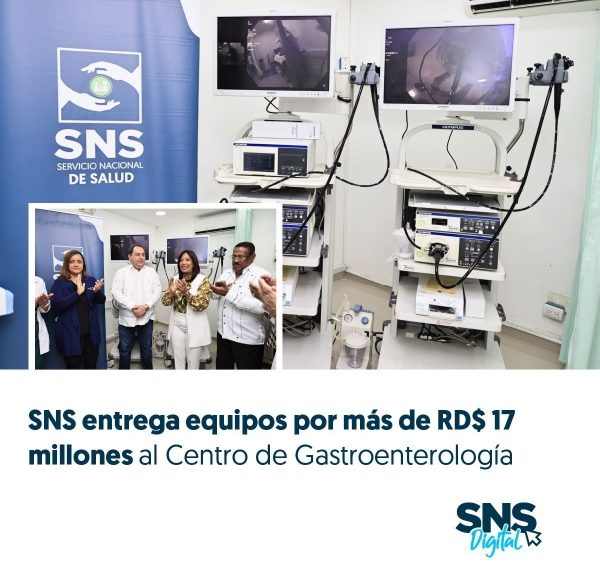 SNS entrega equipos por más de RD $17 millones al Centro de Gastroenterología